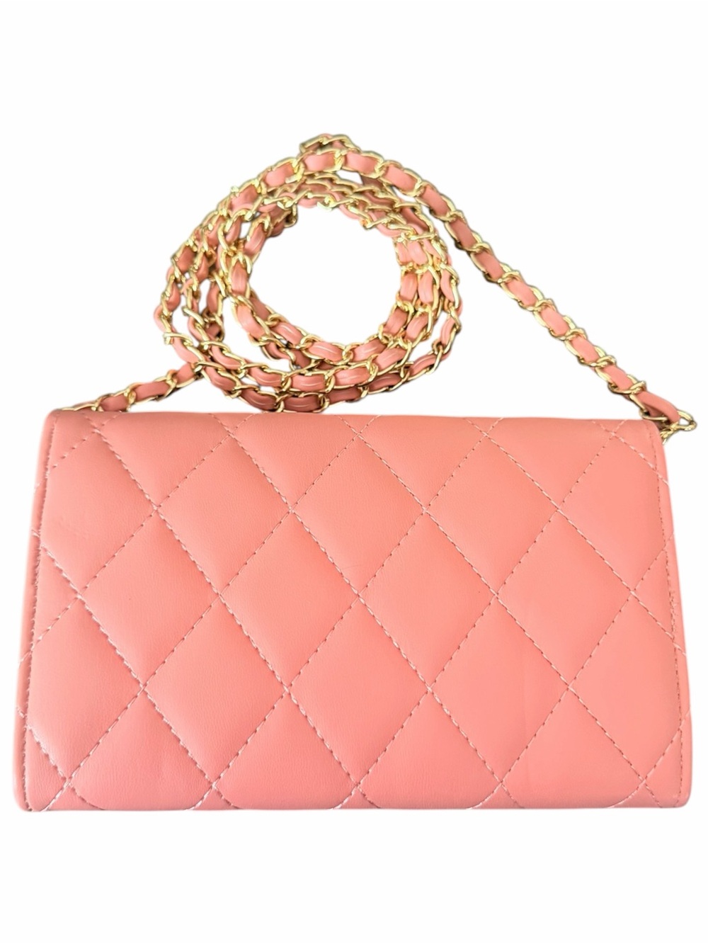 Quilted Pink Chain Bag - Picture 5 of 6